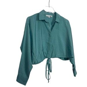 YFB Young Fabulous & Broke Julep Crop Top in Aqua Teal